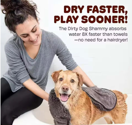 Quick Dry Pet Towel Soft Dog Bath Robe Towel Super Absorbent Cat Bath Towel Convenient Pet Cleaning Washcloth Dog Accessories